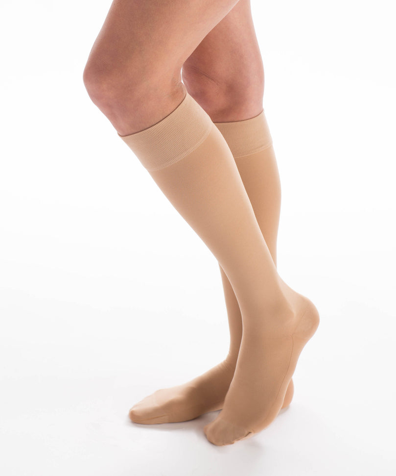 Couture Compression Stocking, 15-20mmHg, Black, Below Knee, Size A Regular